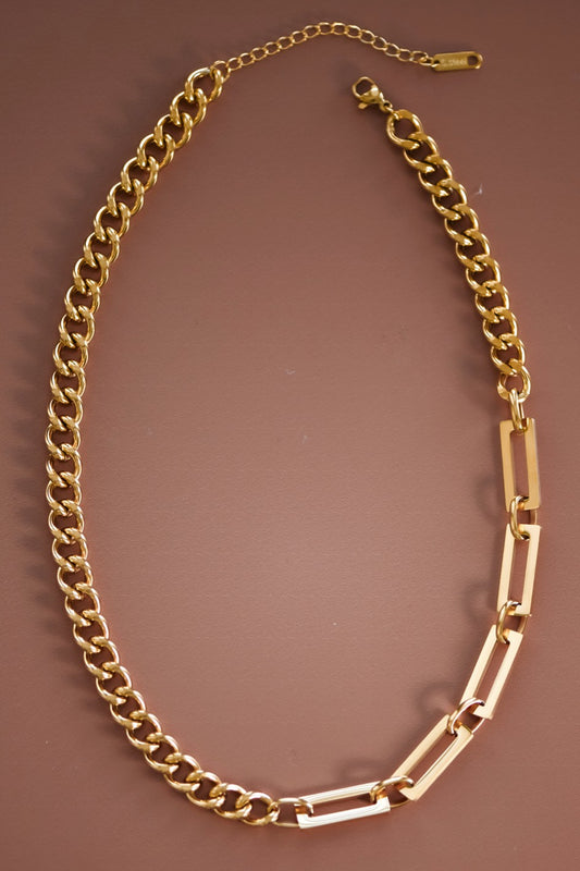 18K Gold Non-Tarnish Stainless Steel Necklace