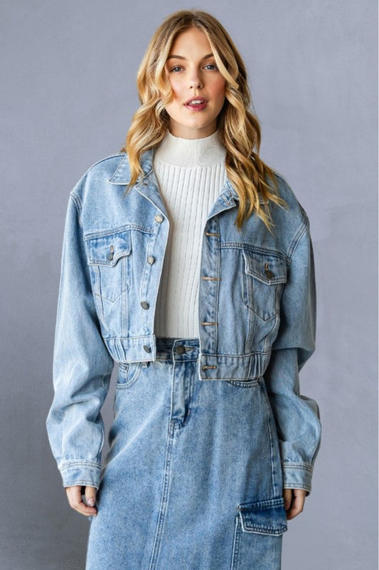 Michelle Denim cropped jacket