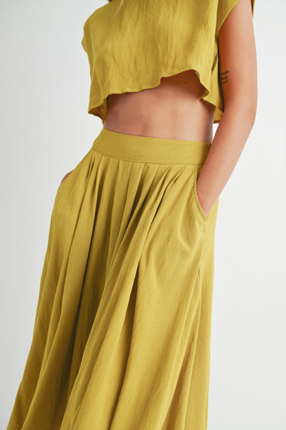 Jennifer Crop top and midi skirt set