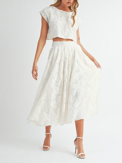 Mary Girl Crop top and midi skirt set